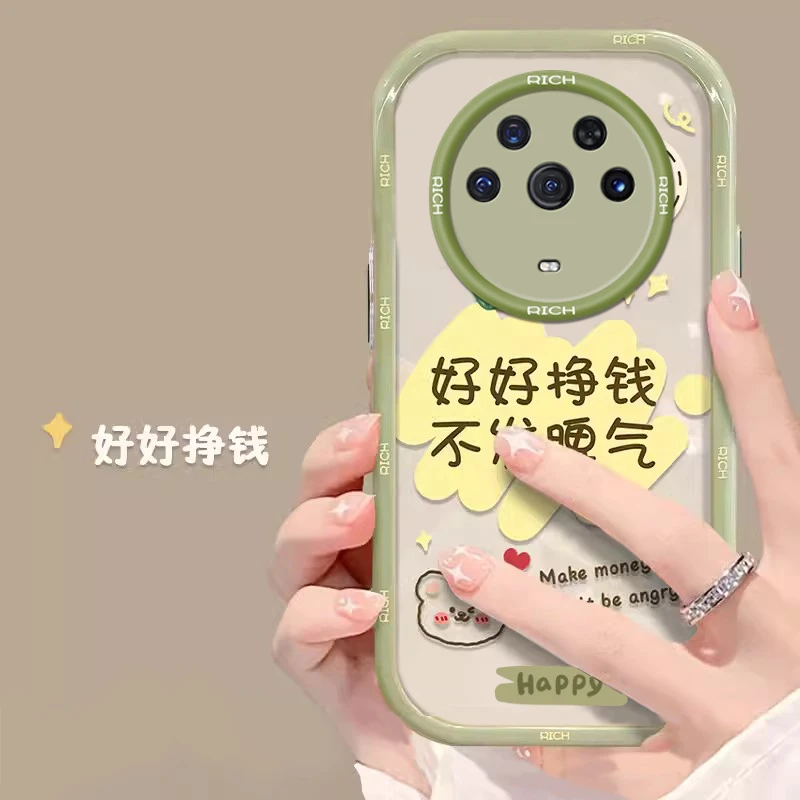 荣耀magic3pro手机壳新款网红透明全包气囊防摔硅胶软壳女款创意