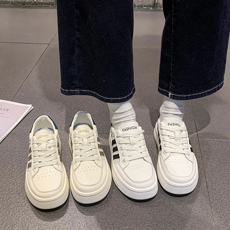 小白鞋女2024春季新款女鞋百搭鞋子爆款女款厚底增高休闲时尚板鞋