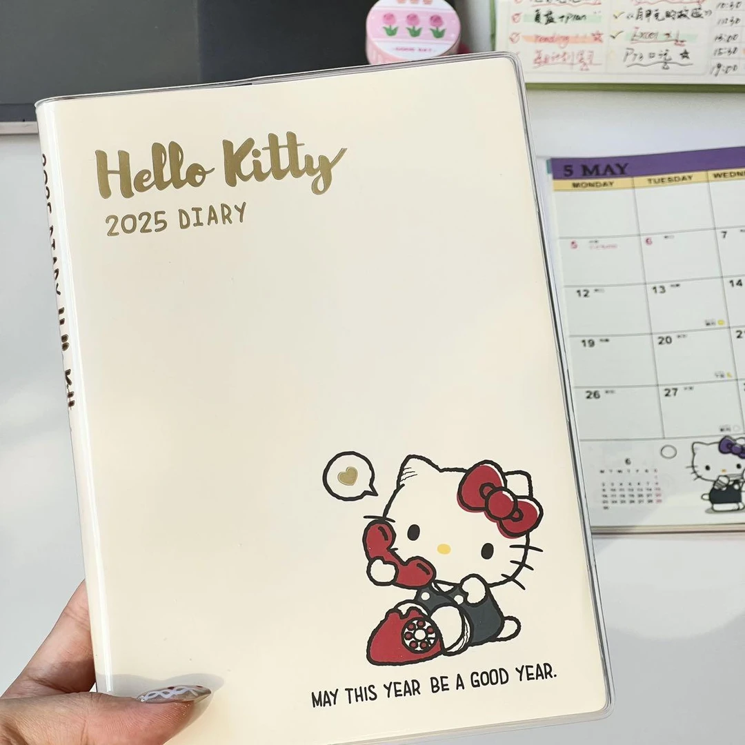 新款2025年hellokitty手账日程本高颜值日系学生计划本日记笔记本