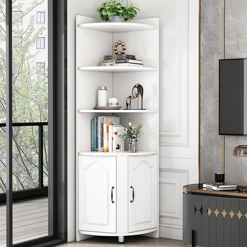 角柜墙角三角形的柜子多功能半圆转角酒柜拐角置物架墙角卧室柜子
