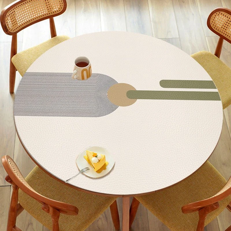圆形桌垫pvc免洗防水简约茶几垫可擦小圆桌桌布保护垫子可定制