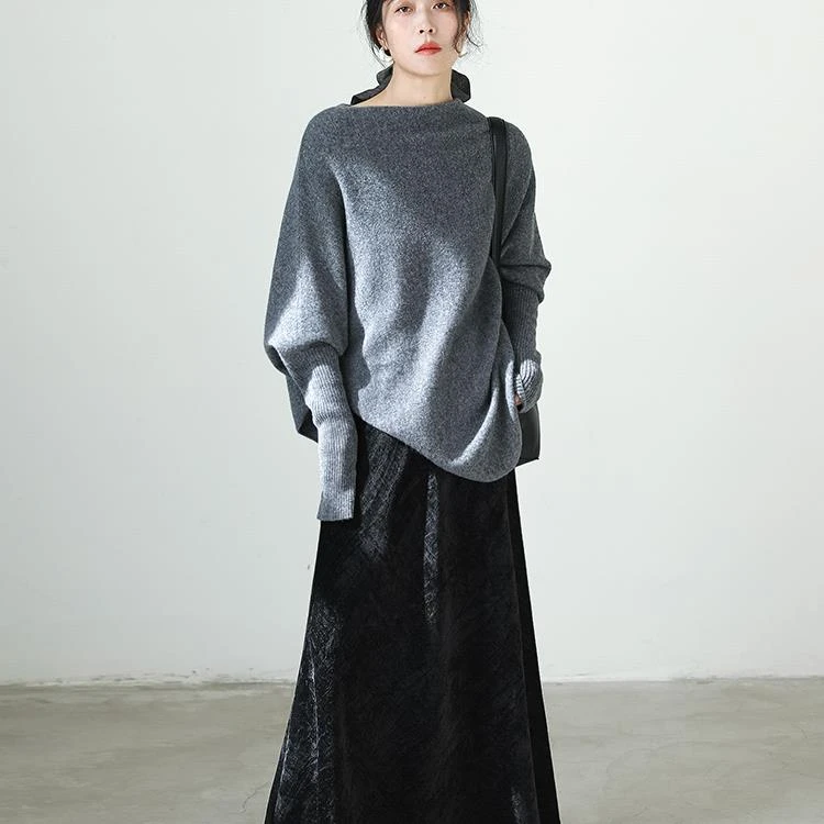 羊毛针织衫女秋冬新款纯色保暖修身外搭毛衣上衣F1030