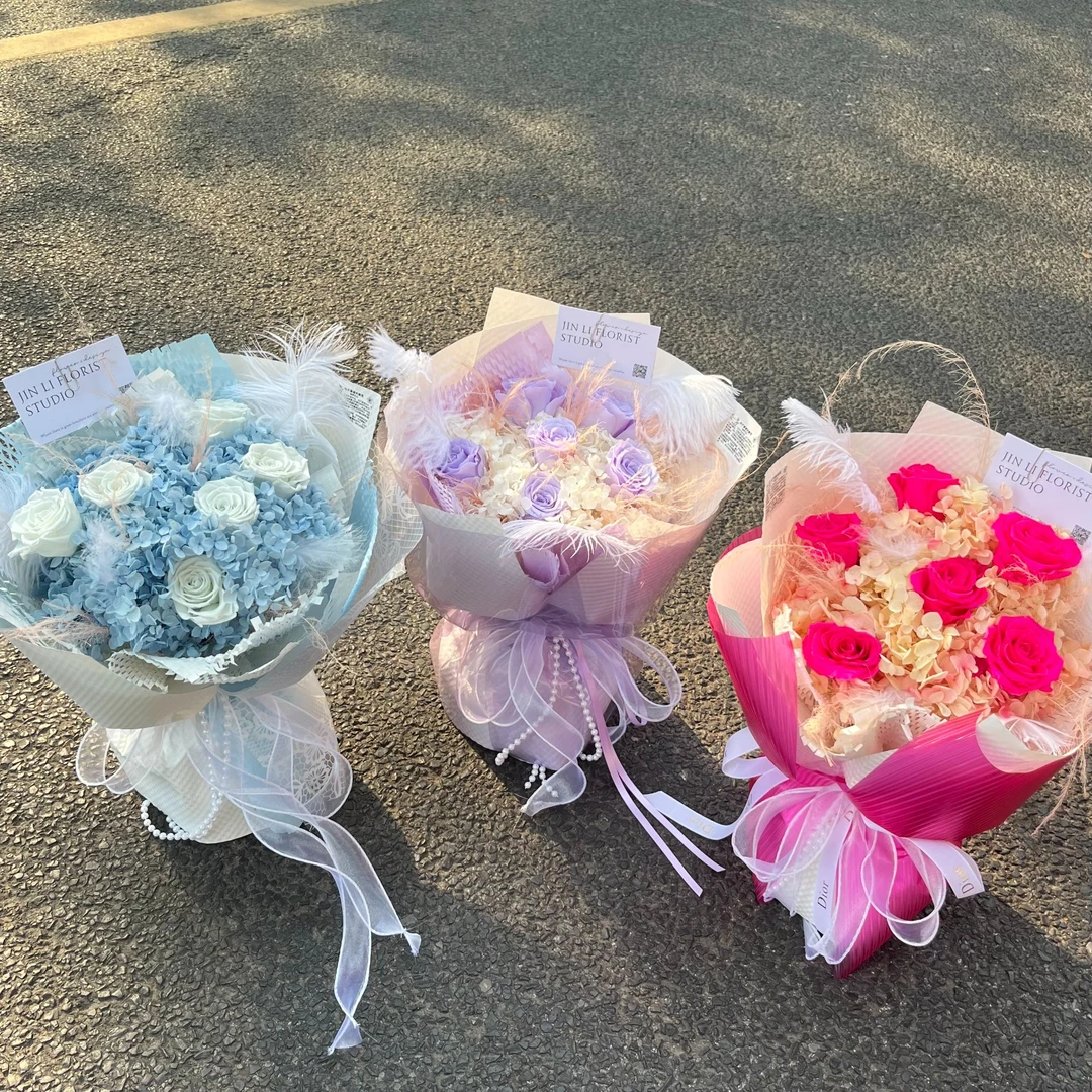 【永不凋谢的鲜花】高级感永生花小花束送女友朋友爱人适用任何节日