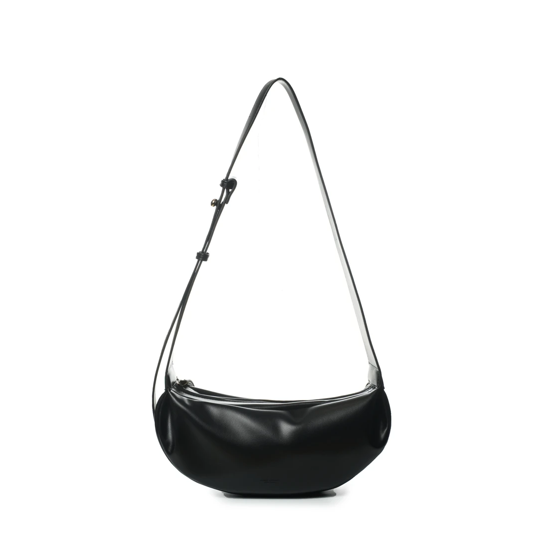 BV&BP新款小众设计慵懒休闲饺子斜跨女包BV2058-黑色