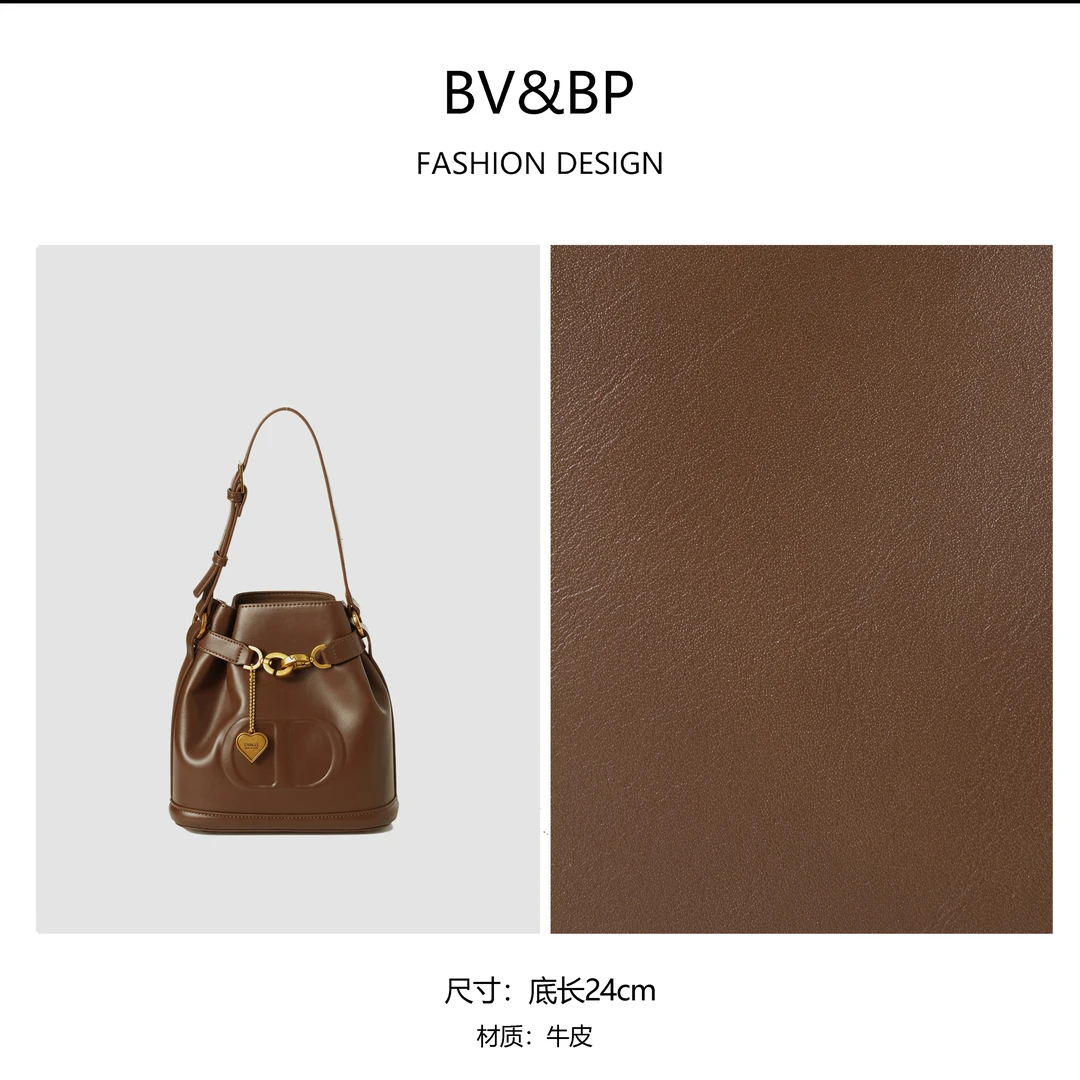 BV&BP流行高级感复古水桶福袋单肩包HD8808-可可摩卡