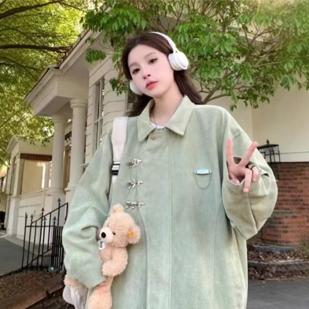 091-100 芊芊女装  商家编码时尚百搭小众宽松设计感潮流休闲外套