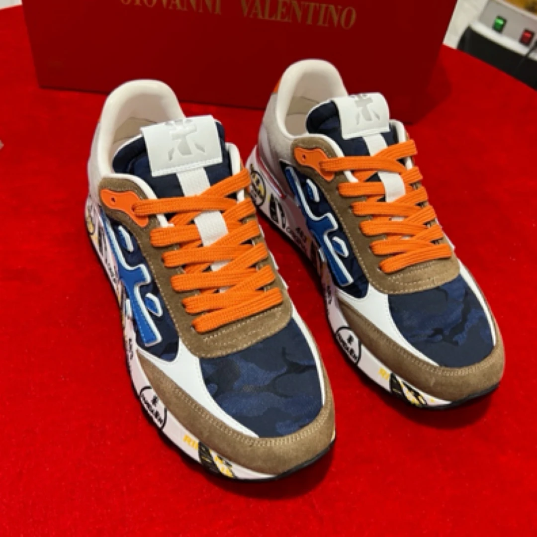 新品运动高档斯丹sidan品牌男鞋2025新款百搭潮牌米字鞋男士拼色