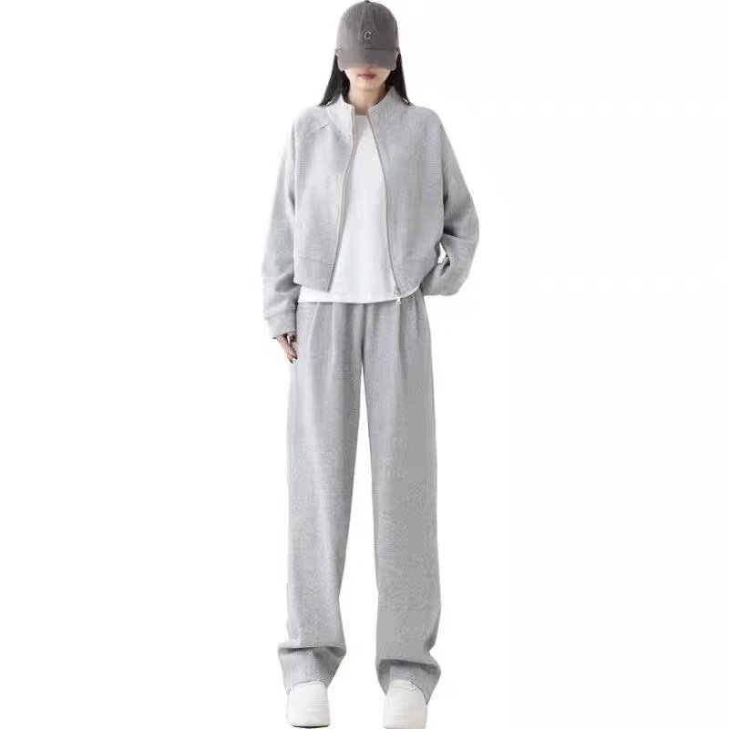 2023年秋冬新款小个子设计感小众连帽开衫卫衣套装