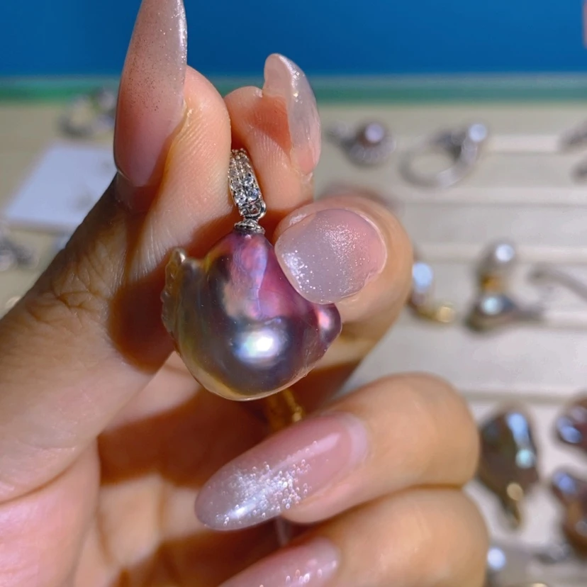 【闪购商品】淡水珍珠天然淡水珍珠合金嘟**爸