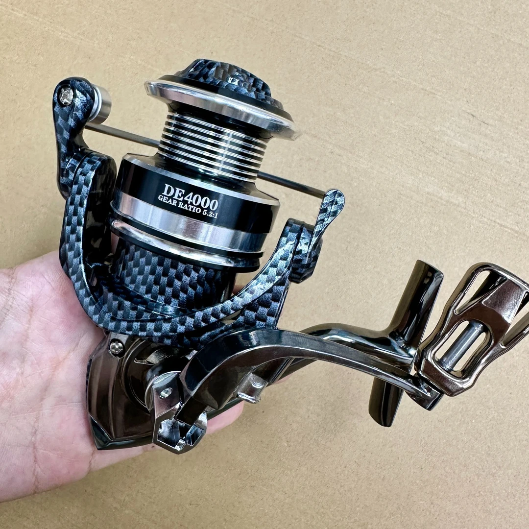 钓德来蛇纹金属轮无间隙远投纺车轮路亚矶钓海竿渔线轮金属轮