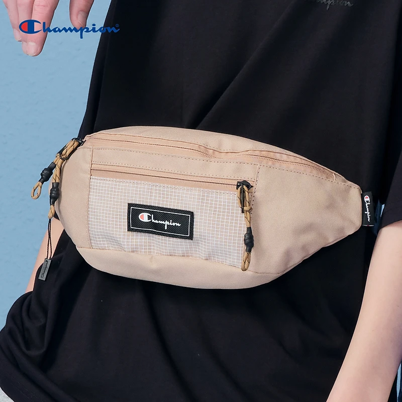 Champion上新2024春季新款贴布胶印简约LOGO写腰包潮流时尚百搭包