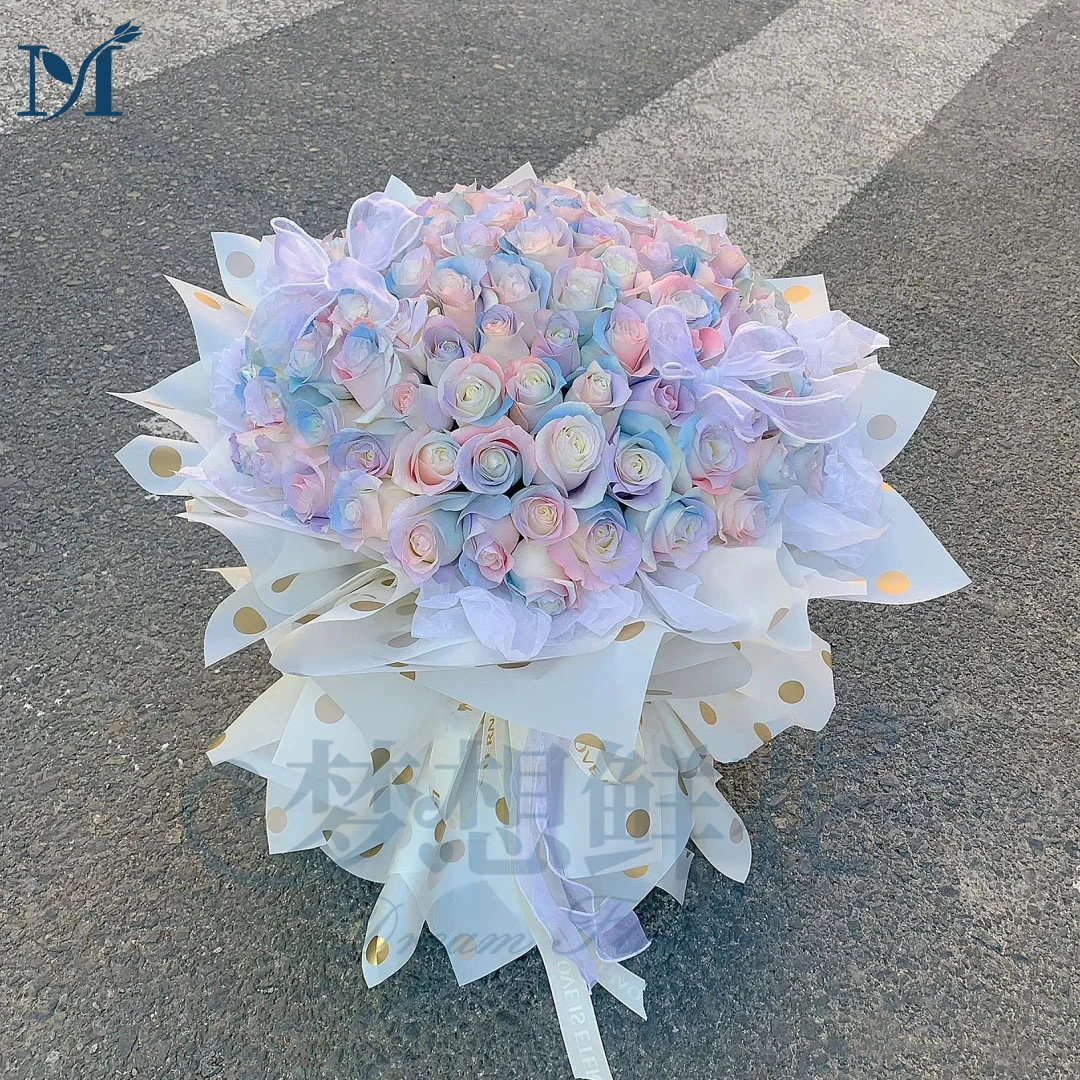 美到心坎人鱼姬（99支人鱼姬玫瑰花束浪漫生日礼物鲜花店同城配送小时达）