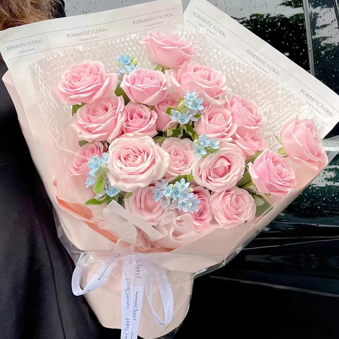 爱之守候（19朵粉玫瑰花束送女友送闺蜜浪漫鲜花配送上门同城配送鲜花小时达）