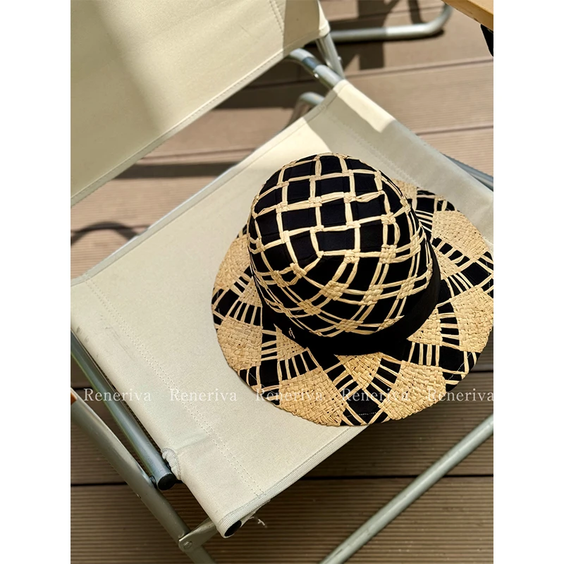 ReneRiva买手店 SIHNJEO 格纹遮阳帽子
