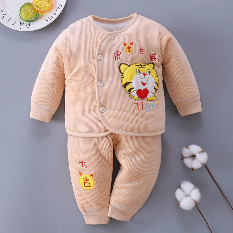 婴儿棉衣套装加厚棉袄0-3-6个月新生儿衣服男女宝宝秋冬保暖儿童