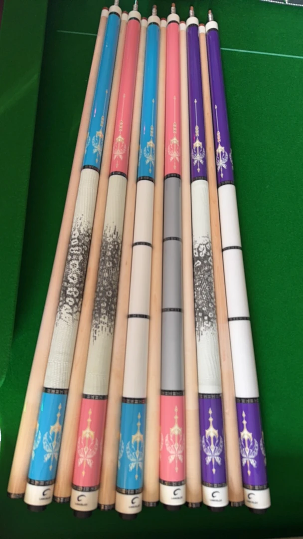 LANCELOT粉色台球杆大头杆女士球杆女神杆美式大头中式黑八九球