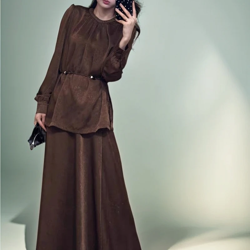 【直播念到名字下单】气质高级感优雅上衣半身裙两件套显瘦套装