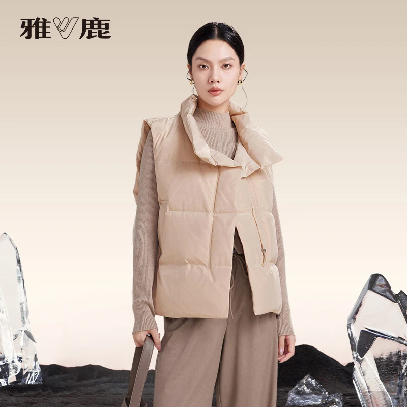 【现货】雅鹿羽绒女秋冬立领短款马夹休闲百搭薄外套轻羽绒舒适秋装
