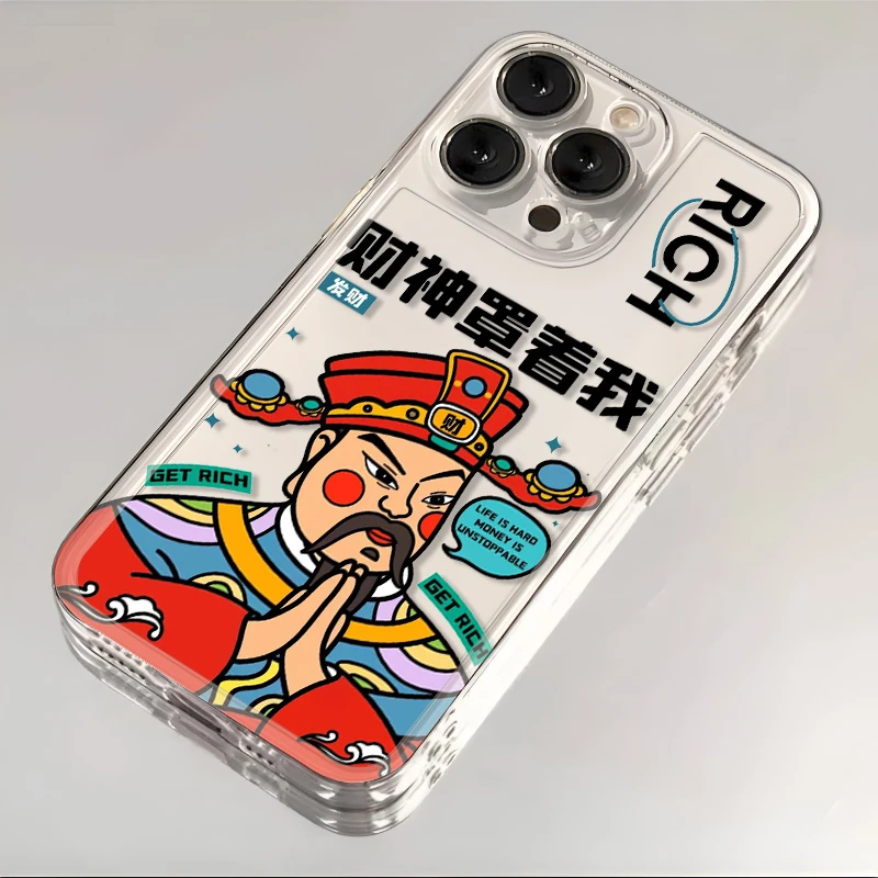 财神罩我适用苹果vivo小米oppo华为iPhone15/14promax手机壳13/12