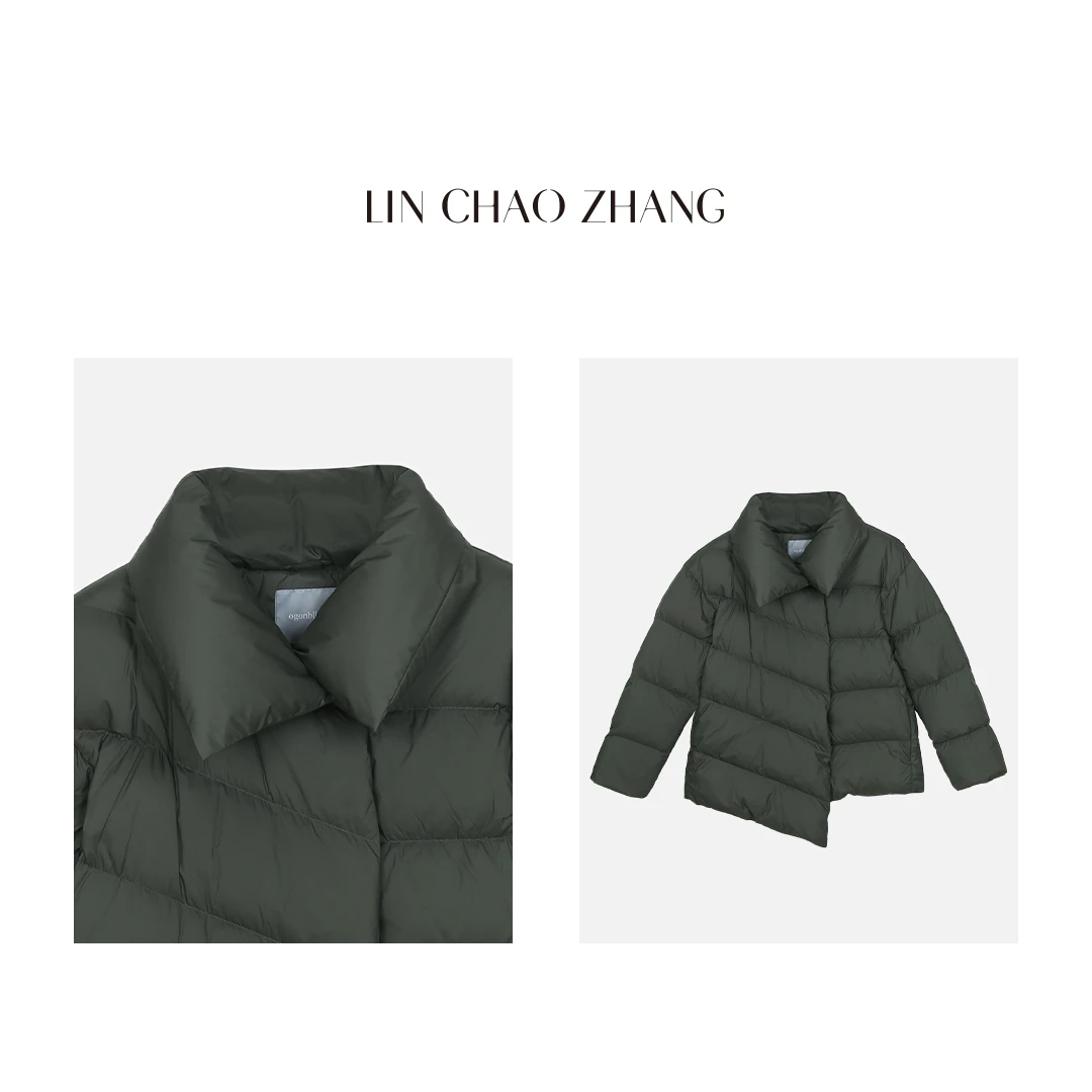 【Lin专属】北欧时刻新款羽绒服大翻领时尚宽松加厚立领休闲外套