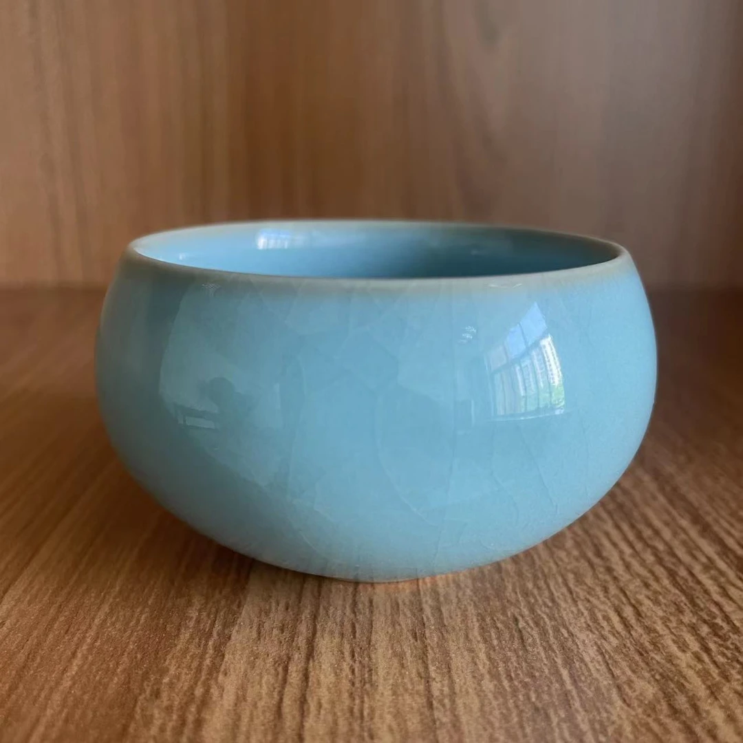 原矿天青釉禅定杯