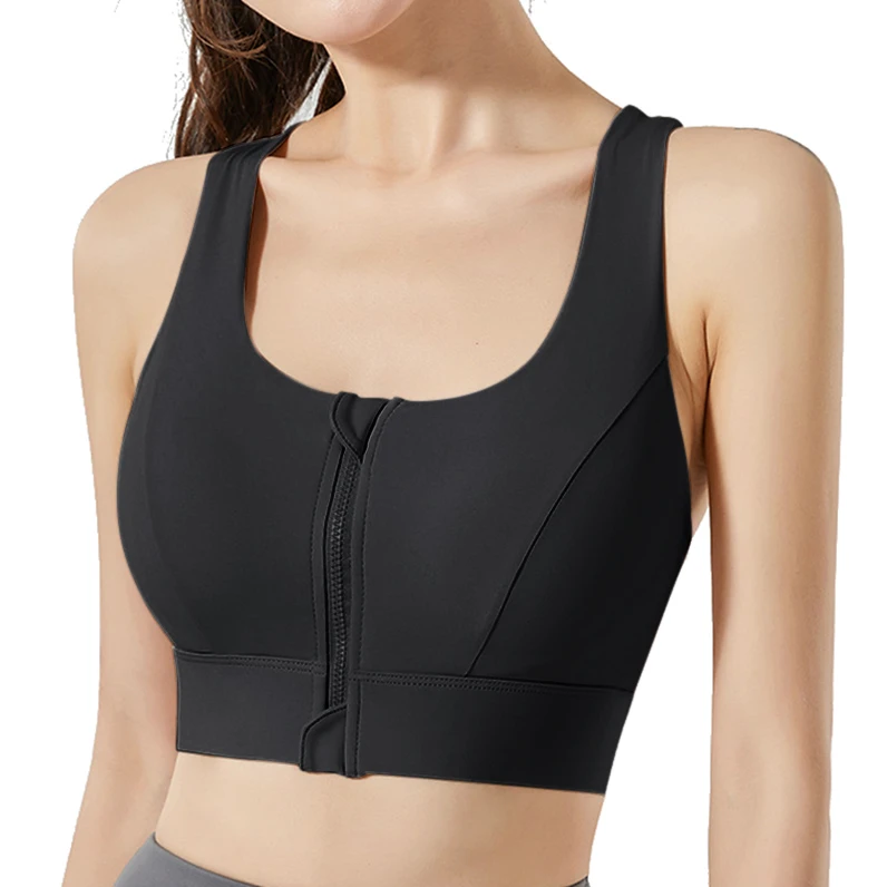 ACEMETTLE/爱致脉动大码拉链运动内衣一体胸垫高强度跑步防震背心