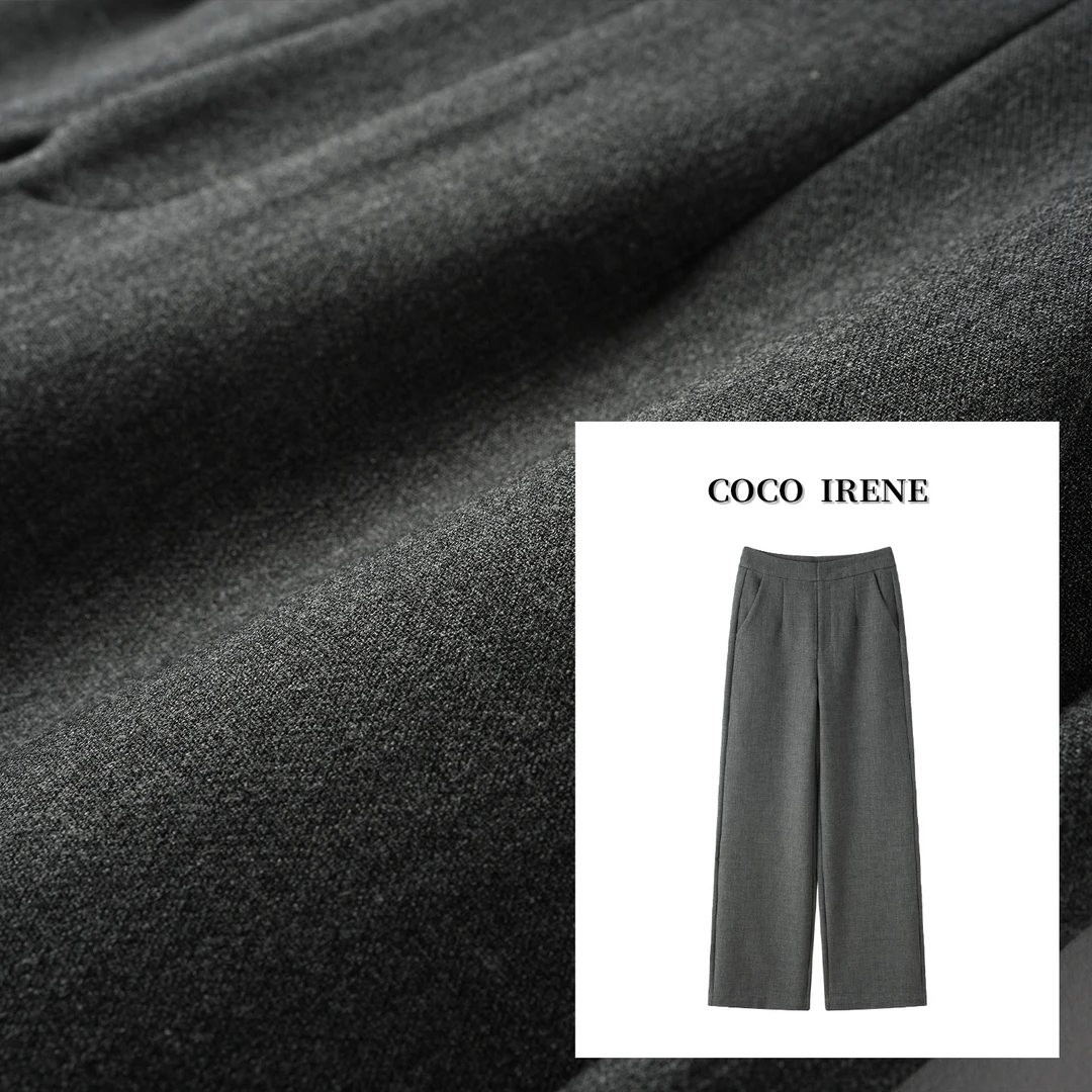 【总裁西裤】COCO IRENE秋季新款高级直筒裤休闲裤