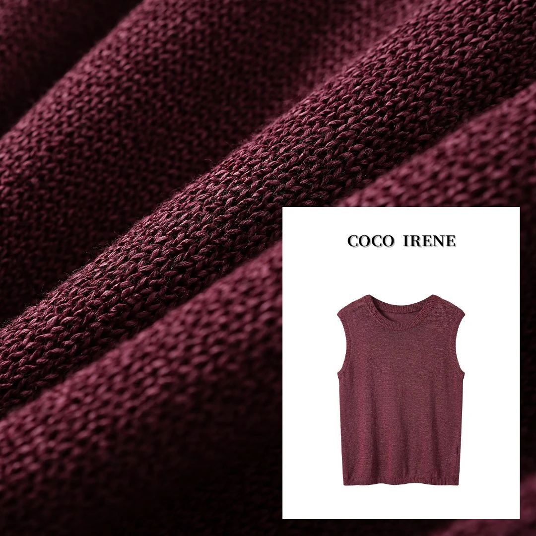 [和纸纱背心-品牌原单]COCO IRENE 和纸纱针织百搭背心M