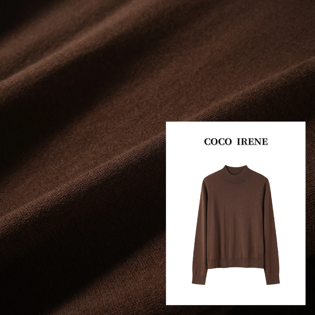 COCO IRENE 特价【精纺纯羊绒】保暖宽松遮肉羊绒衫