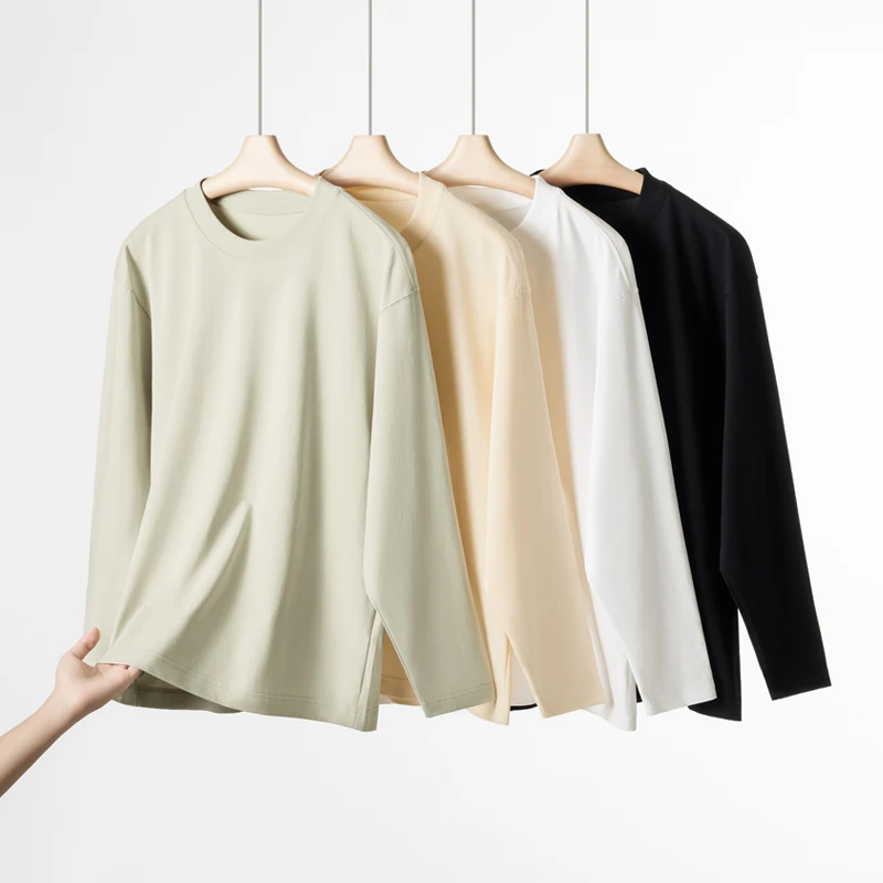 【Sorona宽松版】探险家系列长袖T恤 廓形纯色内搭春秋纯色打底衫男