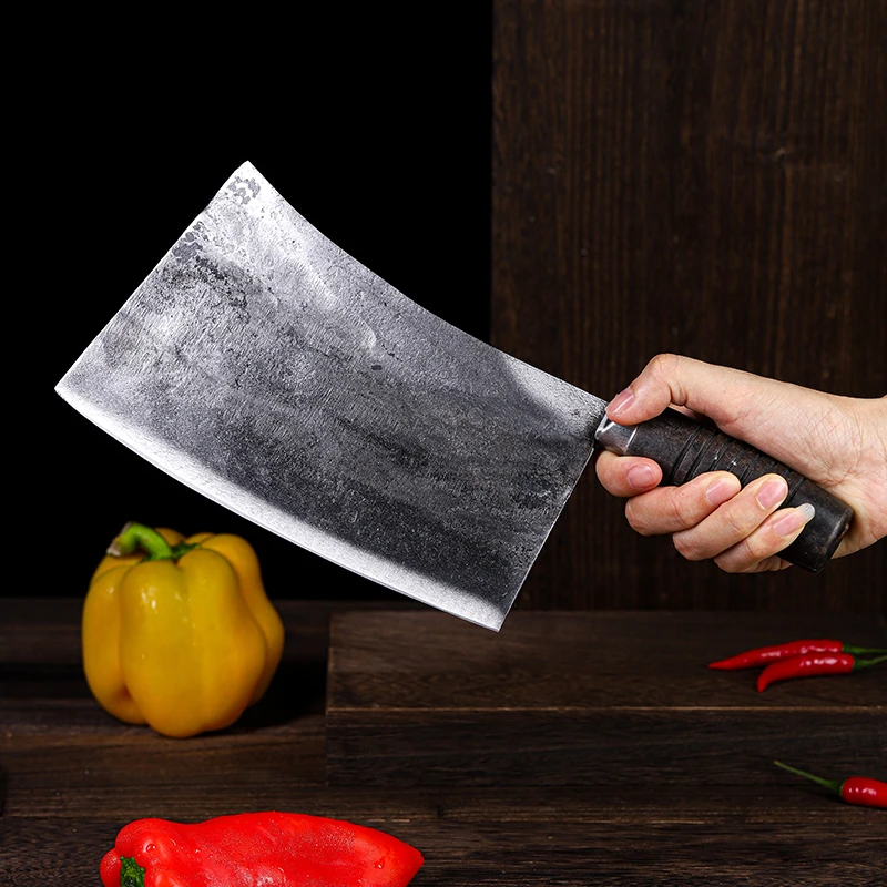 乔正轴承菜刀手工家用两用铁匠纯手工剁骨锋利老式切片刀切肉刀