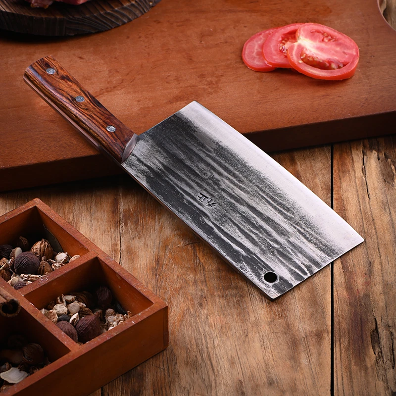 乔正手工锻打菜刀纯手工斩切两用刀具家用切片刀切菜刀锋利耐用