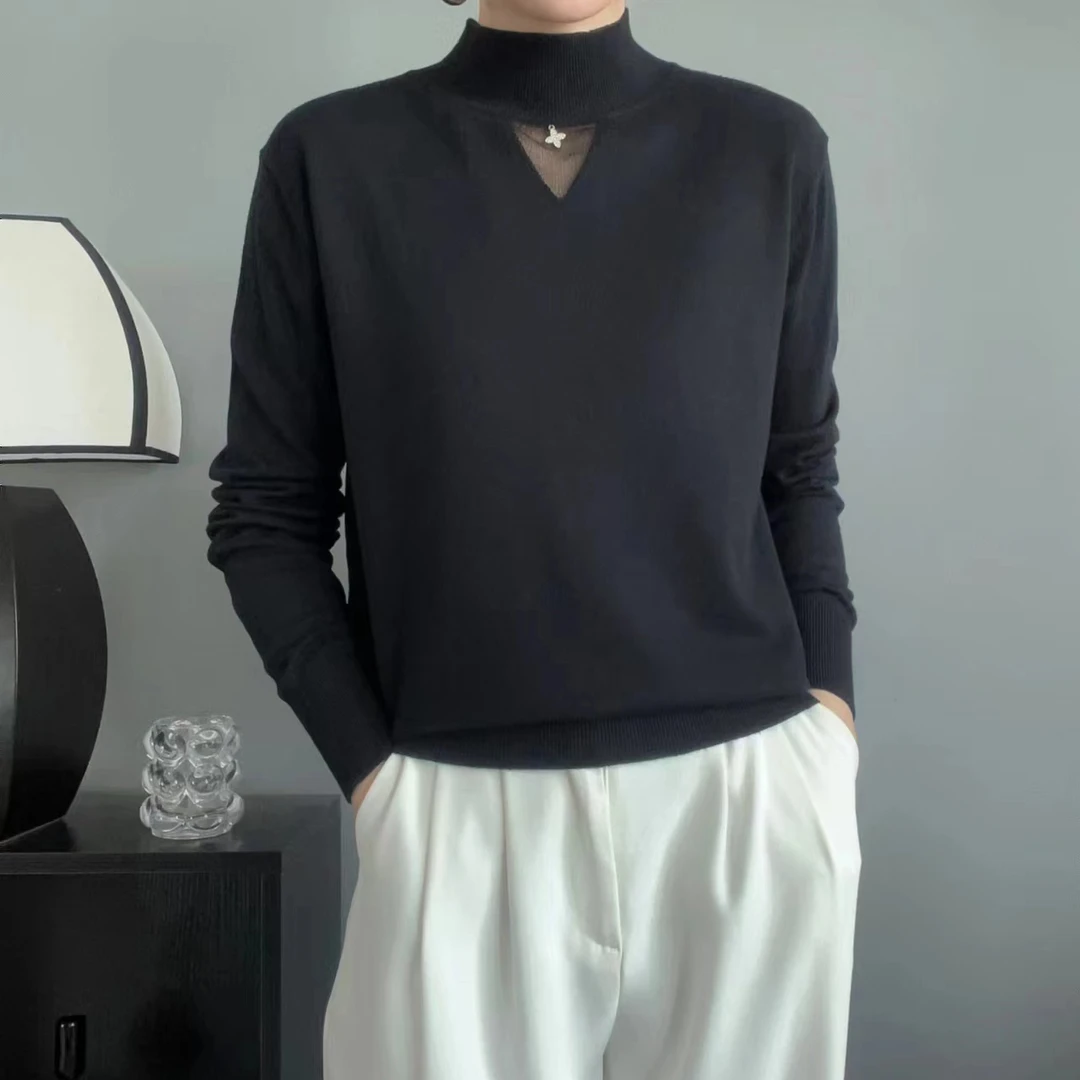 【海哥专属】JD977 秋冬季新款半高领修身内搭针织衫长袖毛衣打底衫