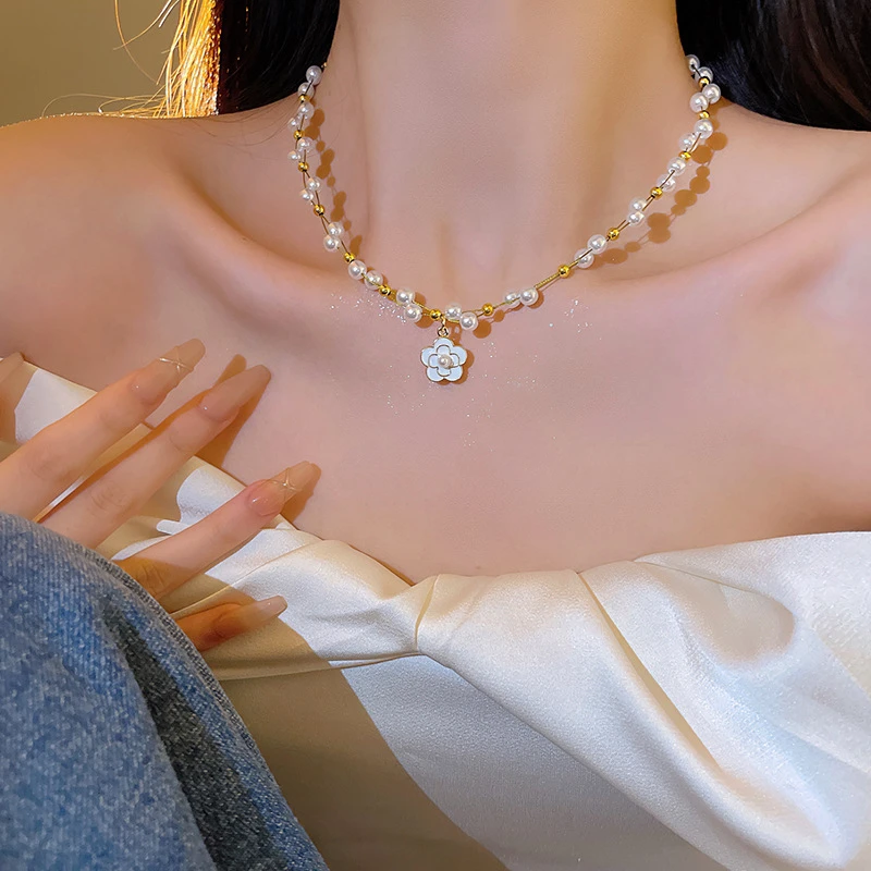 合金项链 2024新款爆款高级感锁骨链小众礼服颈链配饰女颈链