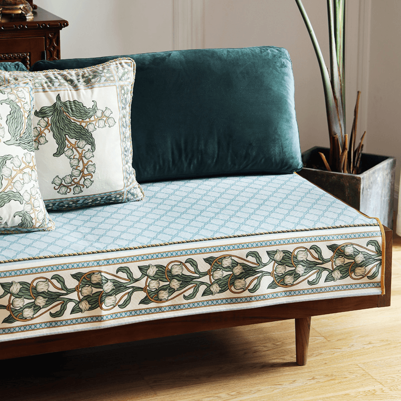 朴居高级感沙发垫四季通用防滑坐垫美式防猫抓氛围感沙发套罩盖布