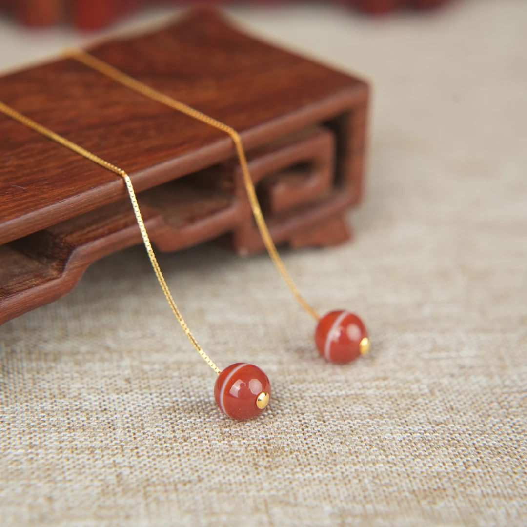 【观澜珠宝】玛瑙耳饰 耳线 多样发 458