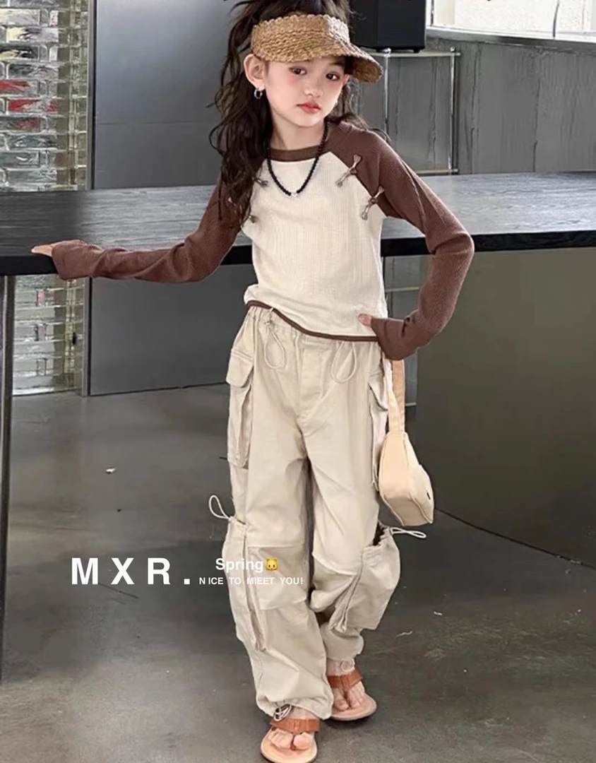 肉宝2024新款洋气儿童新中式国风T恤时髦上衣(无质量问题no退换）