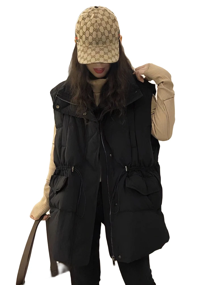 200斤大码胖妹妹时尚高档百搭棉服背心女2023秋冬季马甲上衣保暖n