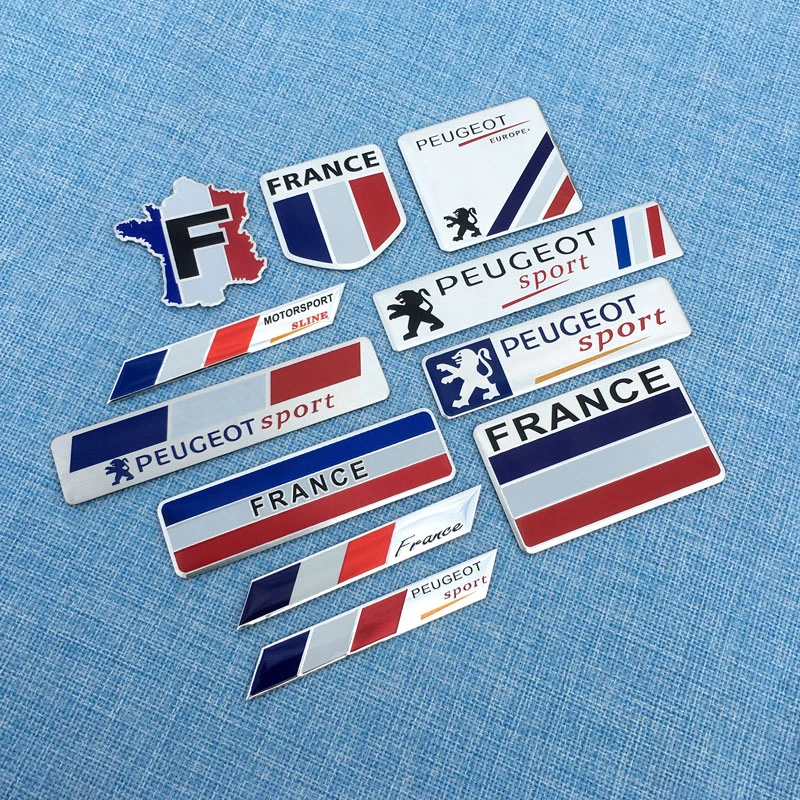 法国旗车贴标致307 308 5008车身装饰贴划痕遮挡贴运动版尾箱标贴