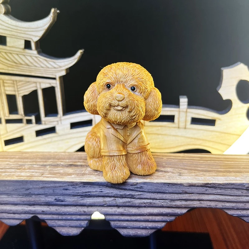 太行柏木小泰迪木雕工艺品