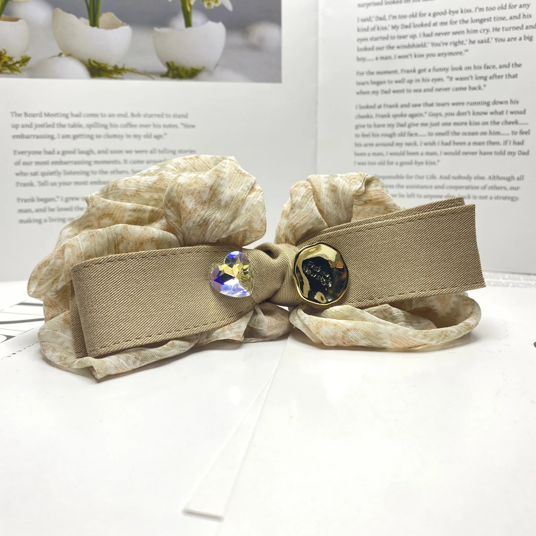 韩国Eunoia Nero【手工云朵弹簧夹】小香风气质时尚7002