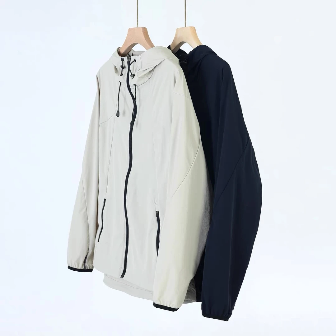 P817 【四面弹】单层户外透气运动速干露营风 冲锋衣男女情侣款外套