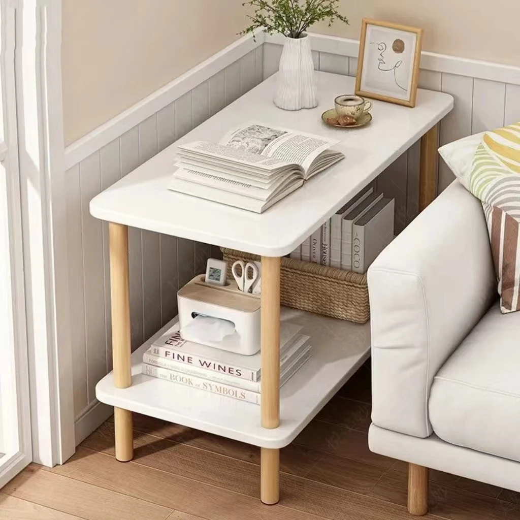 茶几小型床头柜ins风边几茶台桌子出租屋租房卧室家用双层置物架