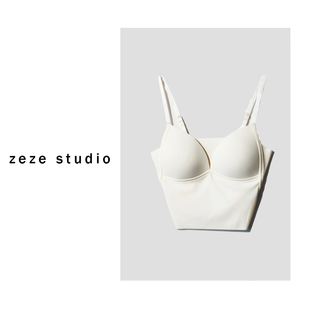 zezestudio【独立设计师】法式时尚百搭舒适穿搭吊带女背心打底美背