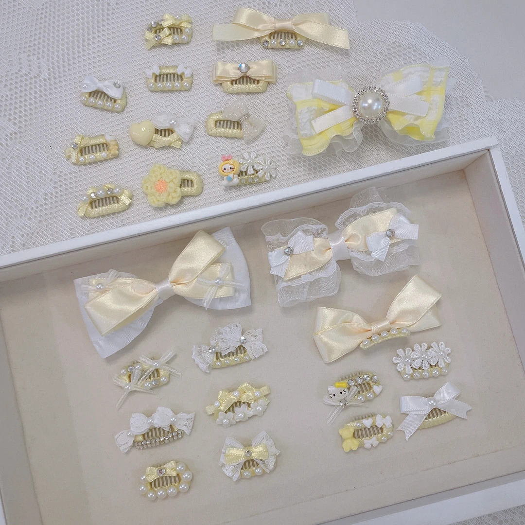 宠物碎发bb夹蝴蝶结发夹头饰约克夏马尔济斯比熊泰迪可爱狗狗发卡