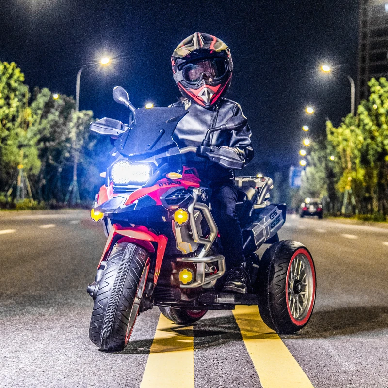 超大号双人儿童电动三轮车越野摩托车男孩女孩玩具车可坐乘坐加大