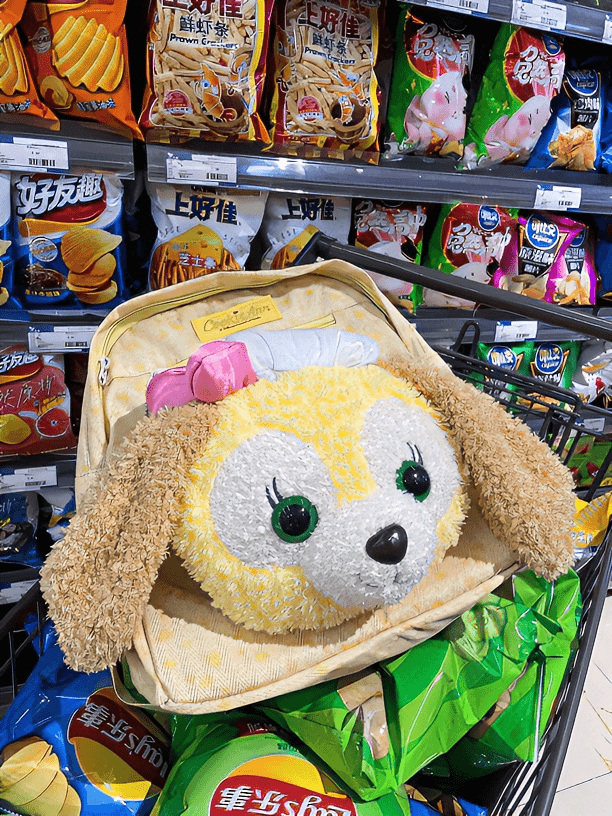 时尚百搭少女可琦安双肩背包厨师狗书包玩偶公仔背包饼饼文具书包