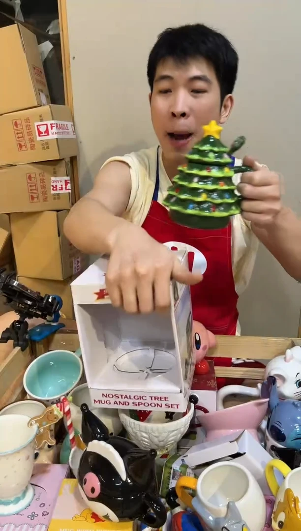 【闪购商品】摆件原盒圣诞树带勺杯