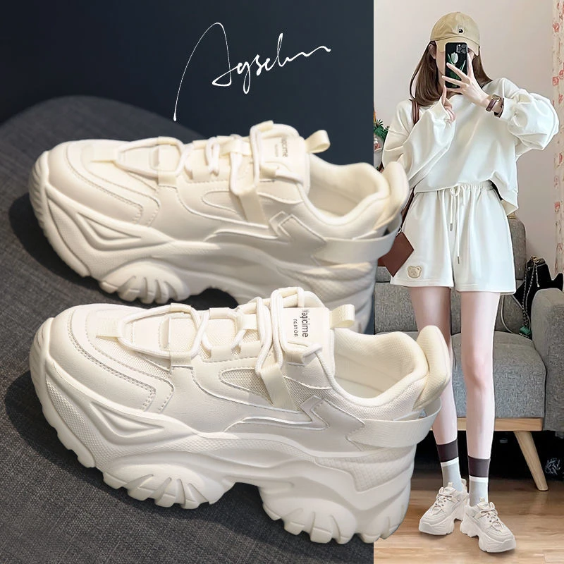 奥古狮登老爹鞋女款2023新款春秋炸街复古超火厚底爆款休闲运动鞋