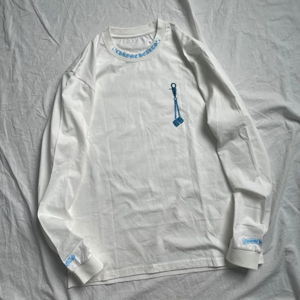 【全新未使用】ChromeHearts克罗心 Vegas骰子白蓝字母长袖T恤